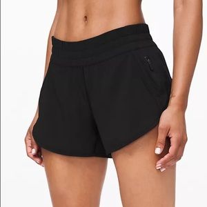 Lulu Black Tracker Shorts (4in)